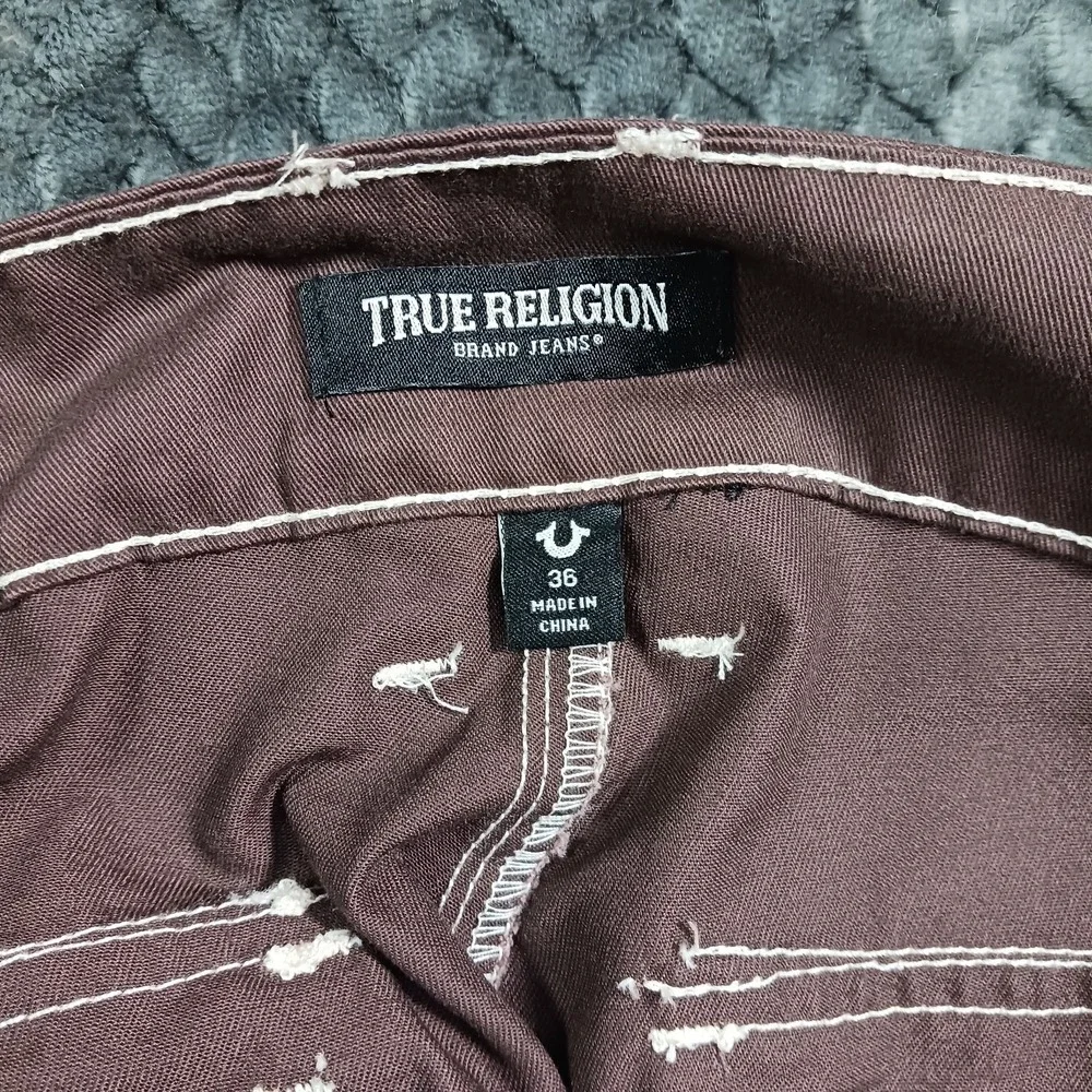 True Religion Shorts Men's 36 Brown Polyester Cargo Workwear Utility Summer